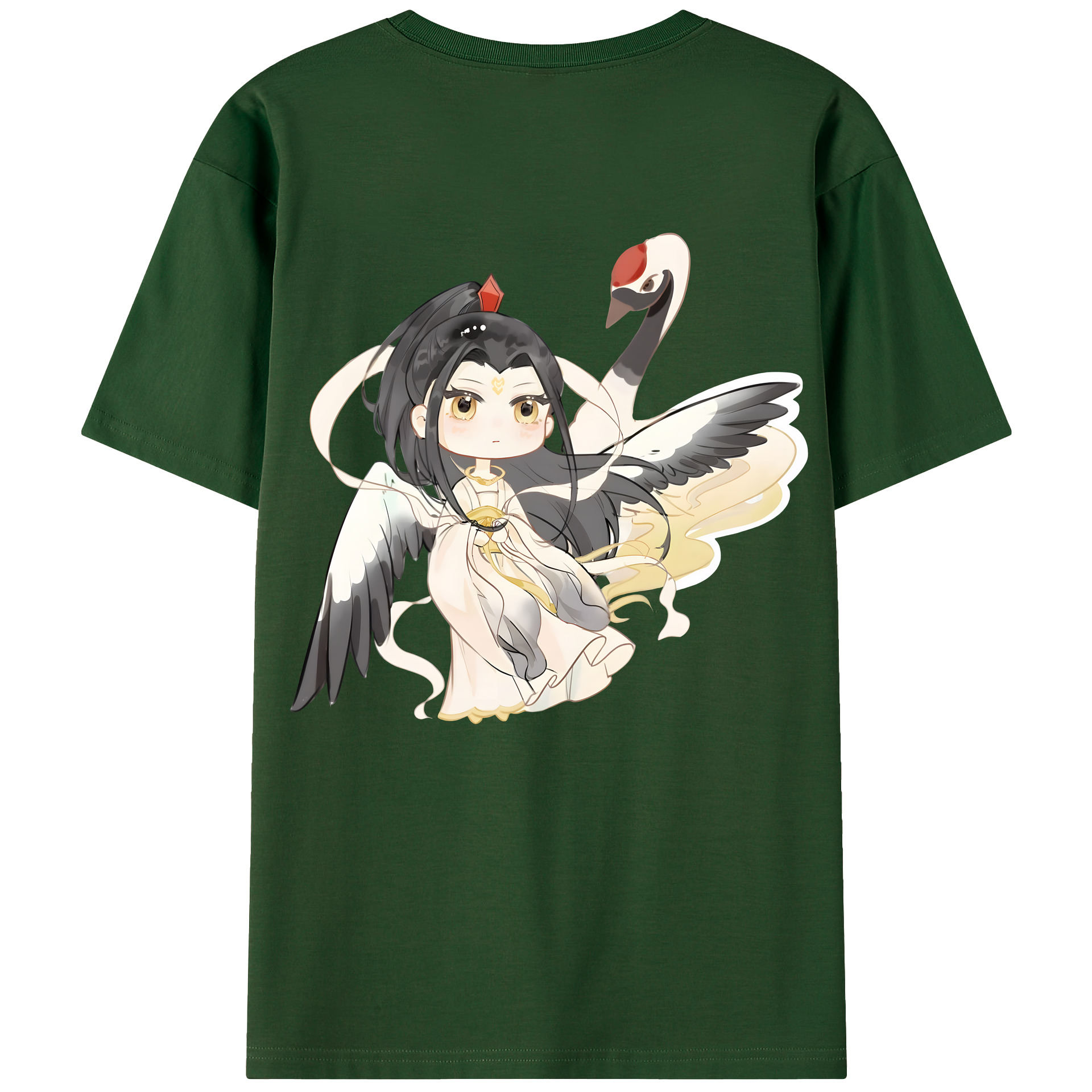 （画像用） Ne Zha 2 ナタ 魔童の大暴れ 綿100％半袖Tシャツ（背面プリント）